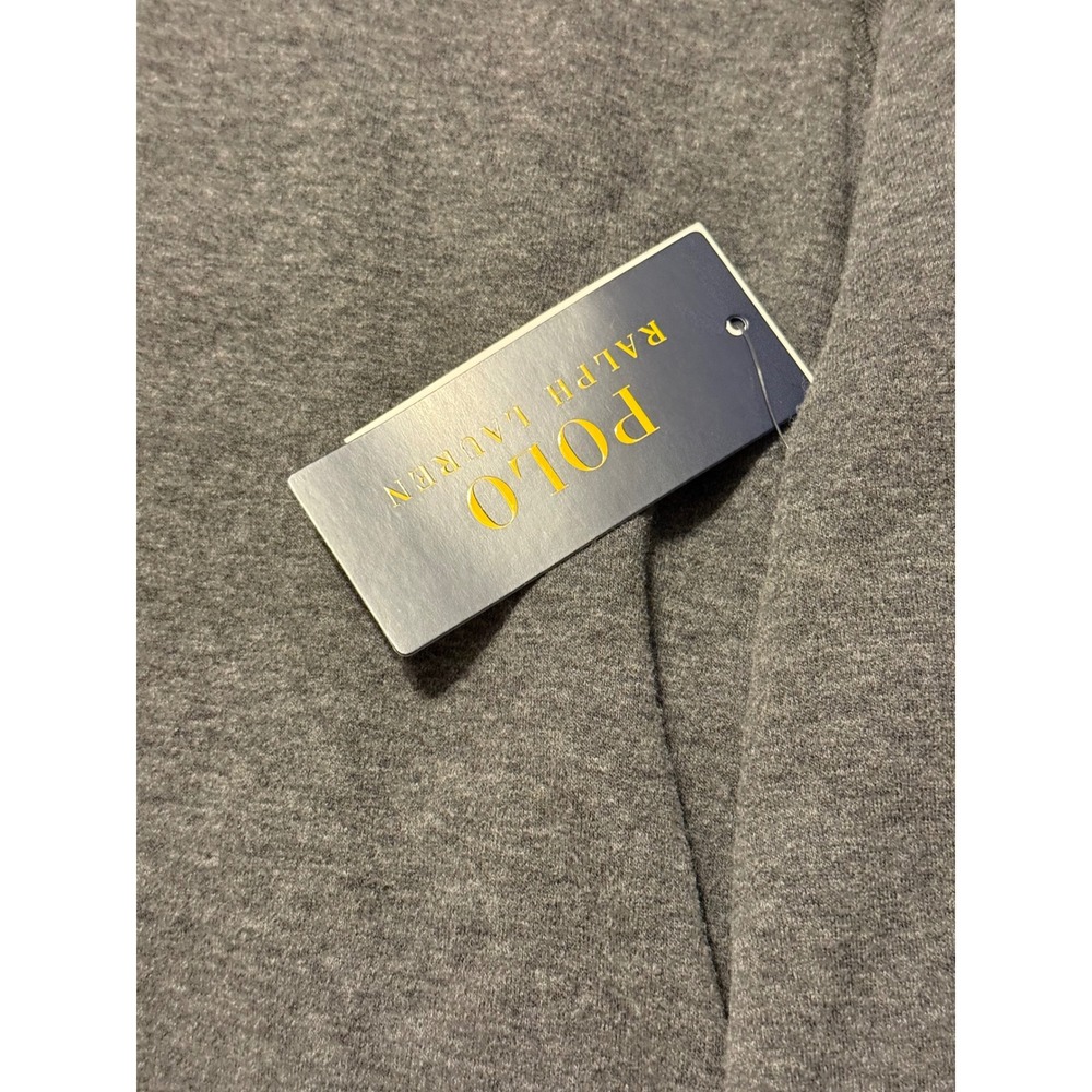 Polo Ralph Lauren Mens Luxury Jersey Quarter-Zip Pullover Dark Grey Heather XL - Picture 4 of 12